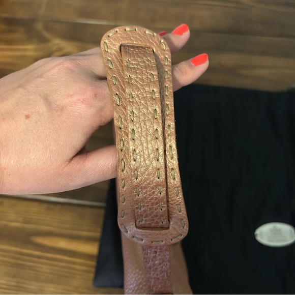 Fendi Selleria Baguette Flap Bag, Metallic Blush Pink - Picture 8 of 11